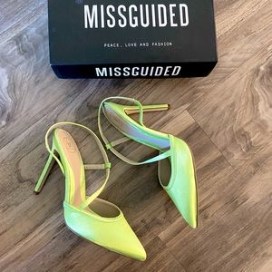 New In Box Satin Criss Cross Pumps